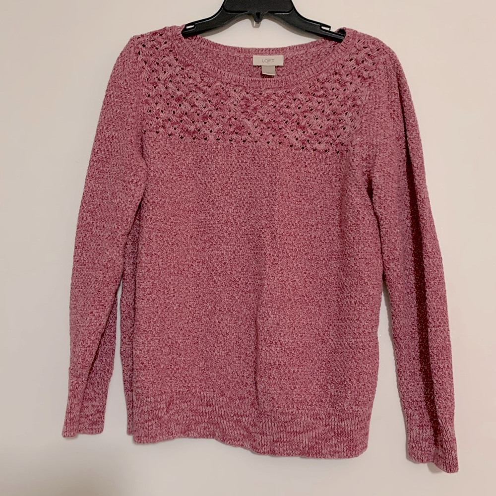 Loft Pink and Rose Colored Sweater